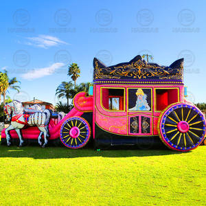 Combo <span class=keywords><strong>de</strong></span> carruaje <span class=keywords><strong>de</strong></span> caballos <span class=keywords><strong>de</strong></span> <span class=keywords><strong>Cenicienta</strong></span>, <span class=keywords><strong>Castillo</strong></span> <span class=keywords><strong>de</strong></span> salto, gorila inflable, casa <span class=keywords><strong>de</strong></span> rebote <span class=keywords><strong>de</strong></span> <span class=keywords><strong>princesa</strong></span> Rosa grande con tobogán para fiesta <span class=keywords><strong>de</strong></span> niñas - Product Image 4