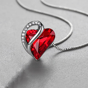 Collana con ciondolo a cuore infinito con strass che non si romperà, catena a maglia box, gioiello di tendenza, regalo per donna 2023 - Product Image 5
