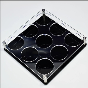 Support de rangement pour verres à <span class=keywords><strong>whisky</strong></span> et tequila, 6 trous, en acrylique transparent, résistant à l'eau, pour <span class=keywords><strong>plateau</strong></span> de dégustation - Product Image 1