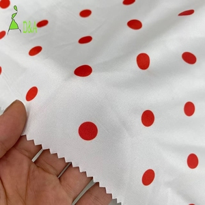 High Quality 1.1cm Polka Dot Printed Satin 100% Polyester Thick <strong>Fabric</strong> Soft Challis Alternative Women's Dresses Shirts Pajamas - Product Image 4