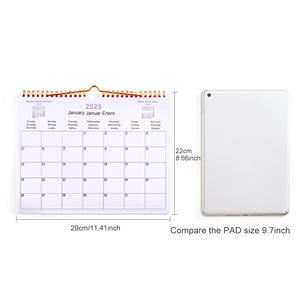 Conception libre disponible calendrier du nouvel an lunaire 2025 pour bureau et mur en anglais espagnol allemand - Product Image 4