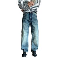 Nouveau jean tendance bleu clair haut de gamme pour hommes. Pantalons décontractés tendance, simples, amples et polyvalents