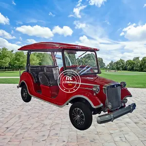 2024 5 Seater Classic Style Royal Golf Club Electric Golf Cart For Europe Electric Classic Tourist Car