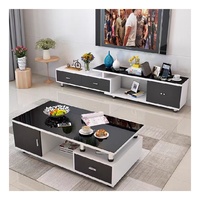 Meuble TV tendance et moderne, ensemble de meuble TV et table basse pour salon, vente chaude