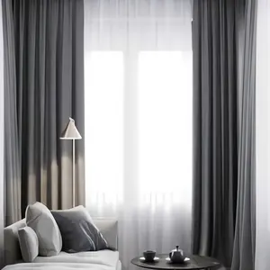 Hotel Quality Blackout Curtain White Ceiling Curtain Track Coating Blackout Curtain Fabric for Hotel Rooms