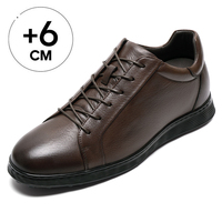 Sneakers con Rialzo Interno in Pelle di Vacchetta, Personalizzabili con Logo, per Uomo, Aumento Altezza 6cm, Vendita all'Ingrosso