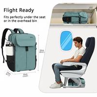 Mochila de Viaje Unisex para Portátil, Aprobada para Vuelo |   Bolsa de Ordenador Impermeable de Poliéster de 17.3 Pulgadas, Mochila Casual para el Fin de Semana