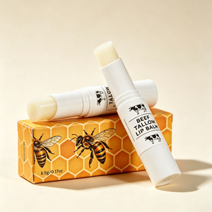 Baume à lèvres au suif de bœuf 100% animal, nourri à l'herbe, avec cire d'abeille, hydratant, soin naturel pour la peau, marque privée, OEM - Product Image 2