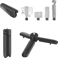 AMagisn Tripod Mini Satu Sentuhan Buka-Tutup dengan Sekrup 1/4" - Kompatibel dengan ABS/Silikon/Baja Tahan Karat untuk Insta360 X6/X5/Ace Pro 2 untuk Action 6/5
