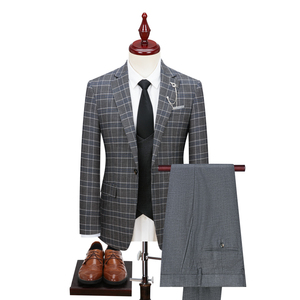 <span class=keywords><strong>Ensemble</strong></span> de <span class=keywords><strong>costume</strong></span> à <span class=keywords><strong>carreaux</strong></span> pour <span class=keywords><strong>homme</strong></span> - Style professionnel version coréenne - Tenue formelle ajustée - Vêtement de mariage pour le témoin et le marié - <span class=keywords><strong>Costume</strong></span> pour <span class=keywords><strong>homme</strong></span> - Product Image 5