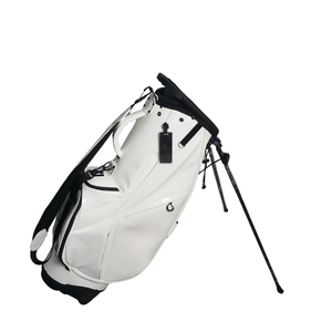 लक्जरी चमड़े के लुक गोल्फ स्टैंड बैग पु सामग्री प्रीमियम खत्म 5 डिवाइडर क्लब सुरक्षा - Product Image 2