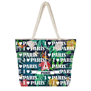 Grand <span class=keywords><strong>sac</strong></span> cabas France en toile avec logo personnalisé pour femmes <span class=keywords><strong>sac</strong></span> souvenir tour Eiffel i love <span class=keywords><strong>paris</strong></span> - Product Image 2