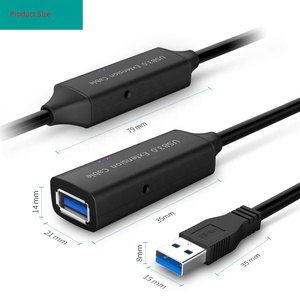 Cable de Extensión <span class=keywords><strong>USB</strong></span> <span class=keywords><strong>3.0</strong></span> Negro de Alta Calidad de 15 m con IC RTS5411 en Existencia - Product Image 2
