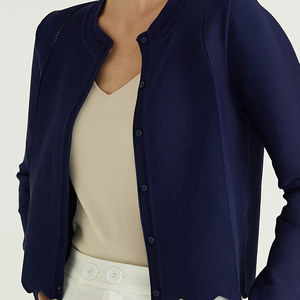 Cardigan en <span class=keywords><strong>laine</strong></span> <span class=keywords><strong>mérinos</strong></span> automne/hiver 2023 Cardigan court en tricot pour femmes pull Cardigans - Product Image 3