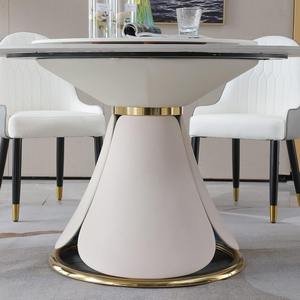 Tavolo da Pranzo Rotondo Regolabile Durevole in Offerta, Set da 6 Posti con Superficie Premium e Base Elegante, Arredamento Moderno per Sala da Pranzo - Product Image 5