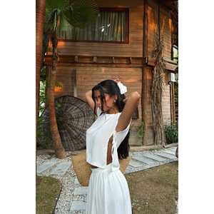 Conjunto de Bikini y Ropa de Playa de Dos Piezas Fidelya Blanco - Product Image 3