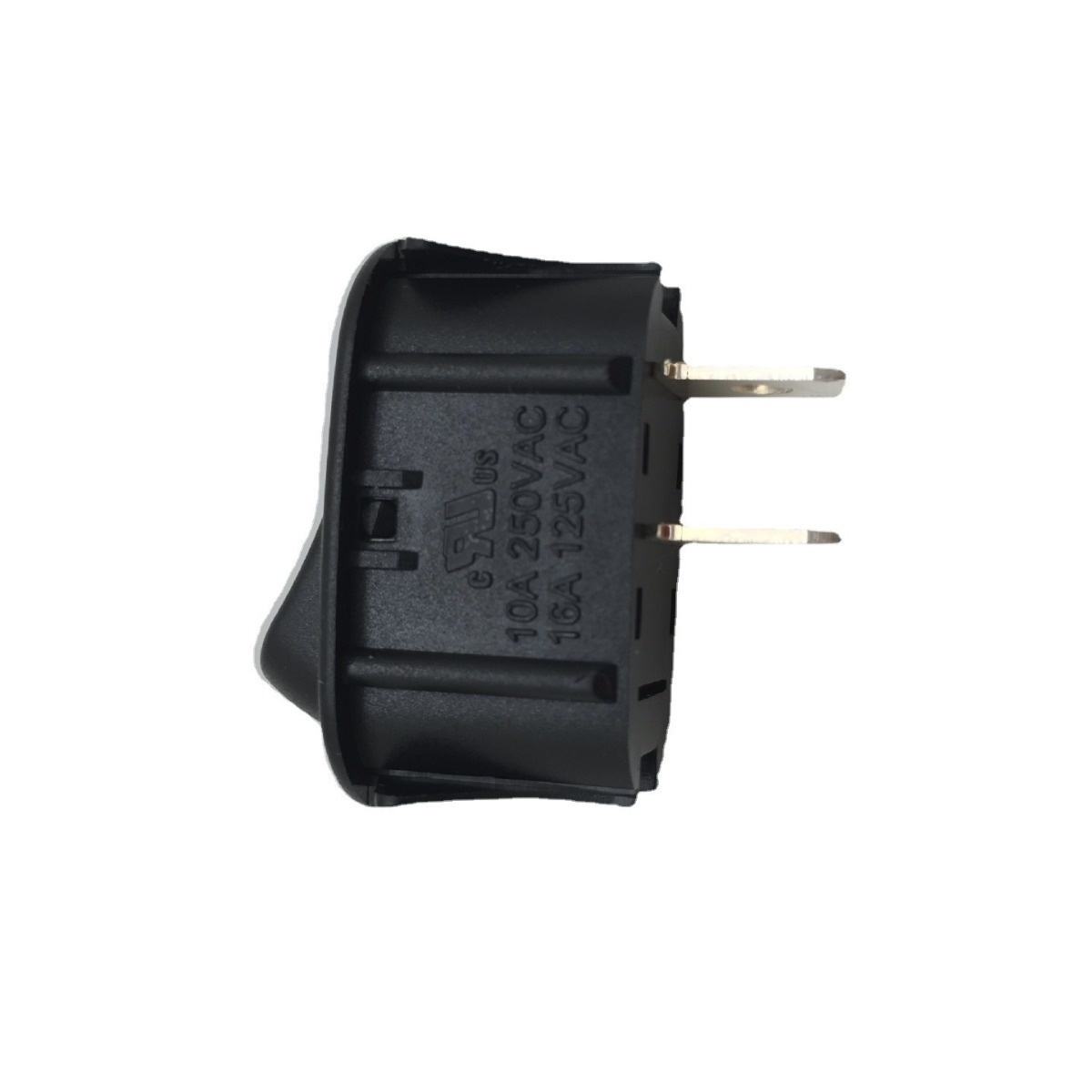 Zingear RK-11B Plastic Electrical Button Rocker Switch 10A 50000 Cycle Life for General Purpose Use