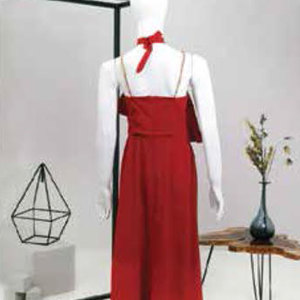Vestido de Fiesta Largo Transparente Personalizado para Mujer, Color Sólido, con Mangas Largas Abullonadas y Cinturón, Estilo Kaftan, de Poliéster - Product Image 2