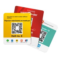 Autocollants de table en acrylique avec code QR - Numéros personnalisables, formes rectangulaires arrondies, imperméables, résistants à l'huile, sur commande, mobiles