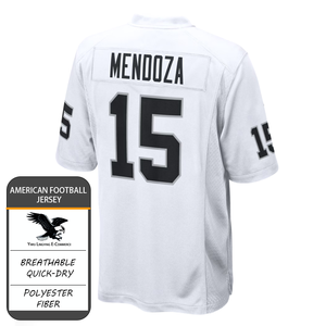 Grosir 15 # Jersey Sepak Bola Amerika Bordir Berkualitas Tinggi Fernando Mendoza Las Vegas, Bernapas dan Cepat Kering - Product Image 3