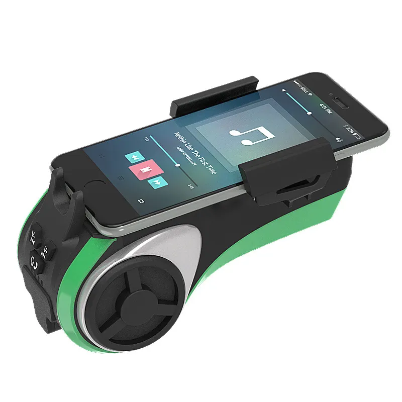 360 रोटेशन साइकिल स्मार्ट फोन स्टैंड संगीत प्लेयर डबल एलईडी रोशनी पावर बैंक होर्न की आवाज़ निविड़ अंधकार बाइक मोबाइल फोन धारक