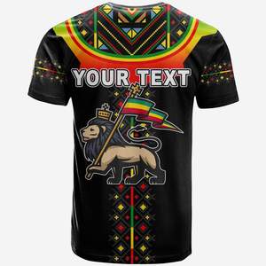 เสื้อยืดลายธงชาติเอธิโอเปีย ลายสิงโต แอดดิสอาบาบา ขายดีที่สุด ผลิตตามสั่ง ขายส่งจำนวนมาก เสื้อแขนสั้นสำหรับฤดูร้อน ผู้ผลิตมืออาชีพ - Product Image 4