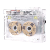 Lecteur de cassettes transparent K66BT BT 5.0 Son HIFI Rétro Nostalgie Double Piste Enregistreur automatique de bandes magnétiques Audio MP3