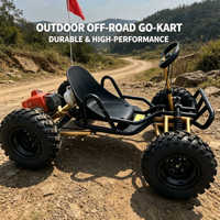 Nouveau kart à pédales à essence 80CC, tout-terrain, UTV, course, plage, drift, moteur deux temps, vitesse maximale de 35 km/h