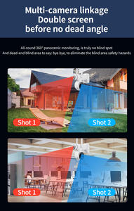 Caméra solaire PTZ <span class=keywords><strong>WIFI</strong></span> double objectif 6MP de haute qualité, vision nocturne couleur, audio bidirectionnel fluide, caméra de sécurité <span class=keywords><strong>WIFI</strong></span> - Product Image 3