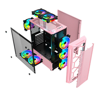 SNOWMAN Simple Installation Design PC Case Mid Tower Chassis with Tempered Glass for Gaming & Office ATX / M-ATX / Mini-ITX