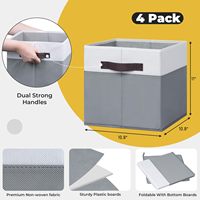 Cubes de rangement en tissu, bacs de rangement pliables, bacs de rangement pour vêtements pour placard, étagères, organisation de la maison et panier de rangement