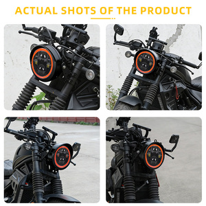 Faro Delantero Rojo de 5.75 Pulgadas con Luz Alta y Baja para Motocicleta <span class=keywords><strong>Honda</strong></span> CM300/500/<span class=keywords><strong>CL500</strong></span>, Incluye Kit de Instalación de Carcasa de Lámpara - Product Image 4