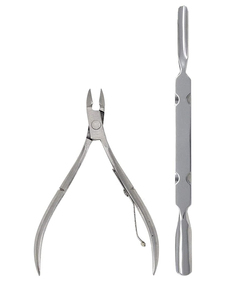 Kit professionnel de soins des ongles à prix de gros – Repousse-cuticules et pinces multicolores arc-en-ciel de haute qualité - Product Image 4