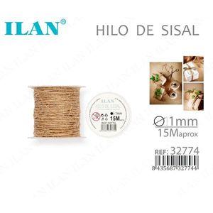 Spago di sisal naturale da 1 mm, 15 m, per artigianato e confezioni regalo - Product Image 1