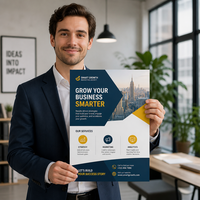 Flyers, brochures, dépliants et affiches personnalisés A4 tri-pliés ; impression offset couleur UV recto-verso