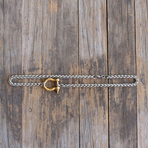 Collier personnalisé en acier inoxydable 316L plaqué or 14k 18k avec chaîne fouet et fermoir fer à cheval à clipser, pour ajouter une breloque, pour femme, vente en gros - Product Image 2