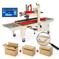 Machine à sceller les cartons FXC-5050I avec écran tactile, applicateur d'étiquettes, scelleuse de cartons, scelleuse de colis pour l'e-commerce, certifiée CE