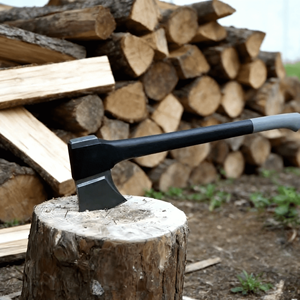 Acier au carbone forgé de qualité industrielle haute résistance avec manche en fibre de verre pour le camping, le fendage du bois et la survie en plein air - Product Image 5