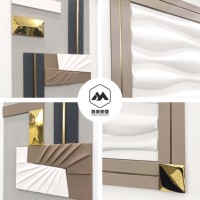 Peinture moderne simple décoration murale peinture abstraite triptyque peintures suspendues pour hôtel