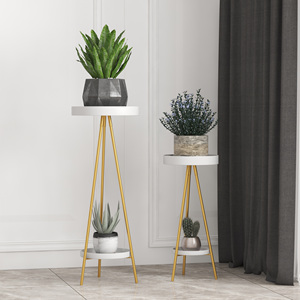 Support de <span class=keywords><strong>plante</strong></span> de décoration moderne du milieu du siècle, support d'affichage en <span class=keywords><strong>fer</strong></span> forgé, Pot de fleur d'intérieur, support de <span class=keywords><strong>plante</strong></span> or - Product Image 2