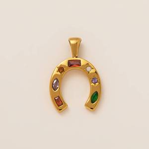 Bottes Manna série fer à cheval en acier inoxydable 100% avec breloques résistantes au ternissement plaquées or 18 carats pour la fabrication <span class=keywords><strong>de</strong></span> bijoux - Product Image 4