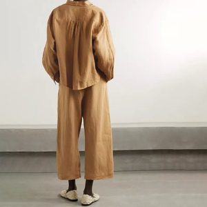 <span class=keywords><strong>Conjunto</strong></span> <span class=keywords><strong>de</strong></span> Ropa <span class=keywords><strong>de</strong></span> Salón <span class=keywords><strong>de</strong></span> <span class=keywords><strong>Lino</strong></span> <span class=keywords><strong>de</strong></span> Cáñamo <span class=keywords><strong>de</strong></span> Color Liso <span class=keywords><strong>de</strong></span> Nuevo Diseño para Mujer y <span class=keywords><strong>Hombre</strong></span> - Product Image 2