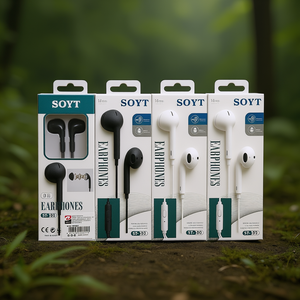 SOYT ST-03 หูฟังพร้อมไมค์ สีดำ สีขาว คละสี 12 ชิ้น/แพ็ค - Product Image 3