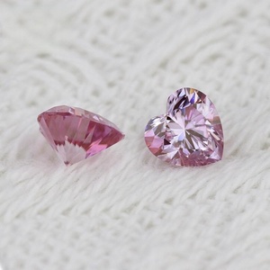 Anillo con Piedra Suelta <span class=keywords><strong>de</strong></span> Moissanita Rosa en Forma <span class=keywords><strong>de</strong></span> Corazón, Creada en Laboratorio, para Joyería, Tamaños 3*3mm/3.<span class=keywords><strong>5</strong></span>*3.5mm/4*4mm, 10-50 <span class=keywords><strong>Puntos</strong></span>, Certificación CAL - Product Image 4