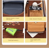 Nueva Mochila de Capibara de Gran Capacidad de Nailon Impermeable Morral Escolar para Estudiante Bolso de Hombro Papelería