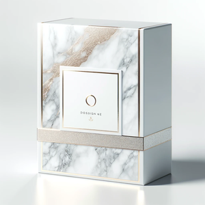 Caja de cosméticos con patrón de mármol de lujo, papel de 3mm de espesor, crema facial en relieve, limpiador Facial, loción para el cuidado de la piel, crema para los ojos, regalo - Product Image 4