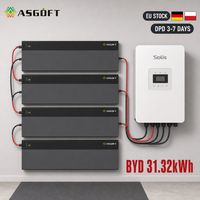 ASGOFT Stock UE 31,32 kWh 30 kWh Batterie au lithium LiFePO4 BYD 153 Ah Cellules de batterie Blade pour stockage d'énergie solaire