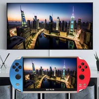 X12 PLUS Reproductor de juegos retro portátil de 7 pulgadas LCD Doble balancín con consola 16G MP5 y NES PS1 para jugadores de video