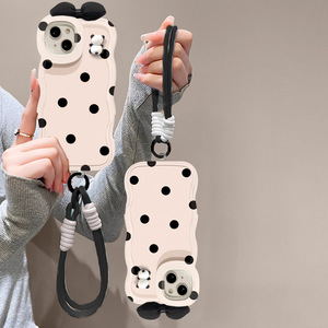 Funda Protectora para Teléfono Móvil con Diseño de Orejas de Panda, Doble Soporte Invisible, Borde Ondulado, TPU, para <span class=keywords><strong>iPhone</strong></span> 11 <span class=keywords><strong>12</strong></span> 13 14 15 16 17 Pro Max - Product Image 4