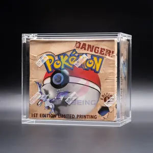 Popular Acrylic Pokemon Booster Case Box Pokemon Card Storage Box Costom Acrylic Display Case